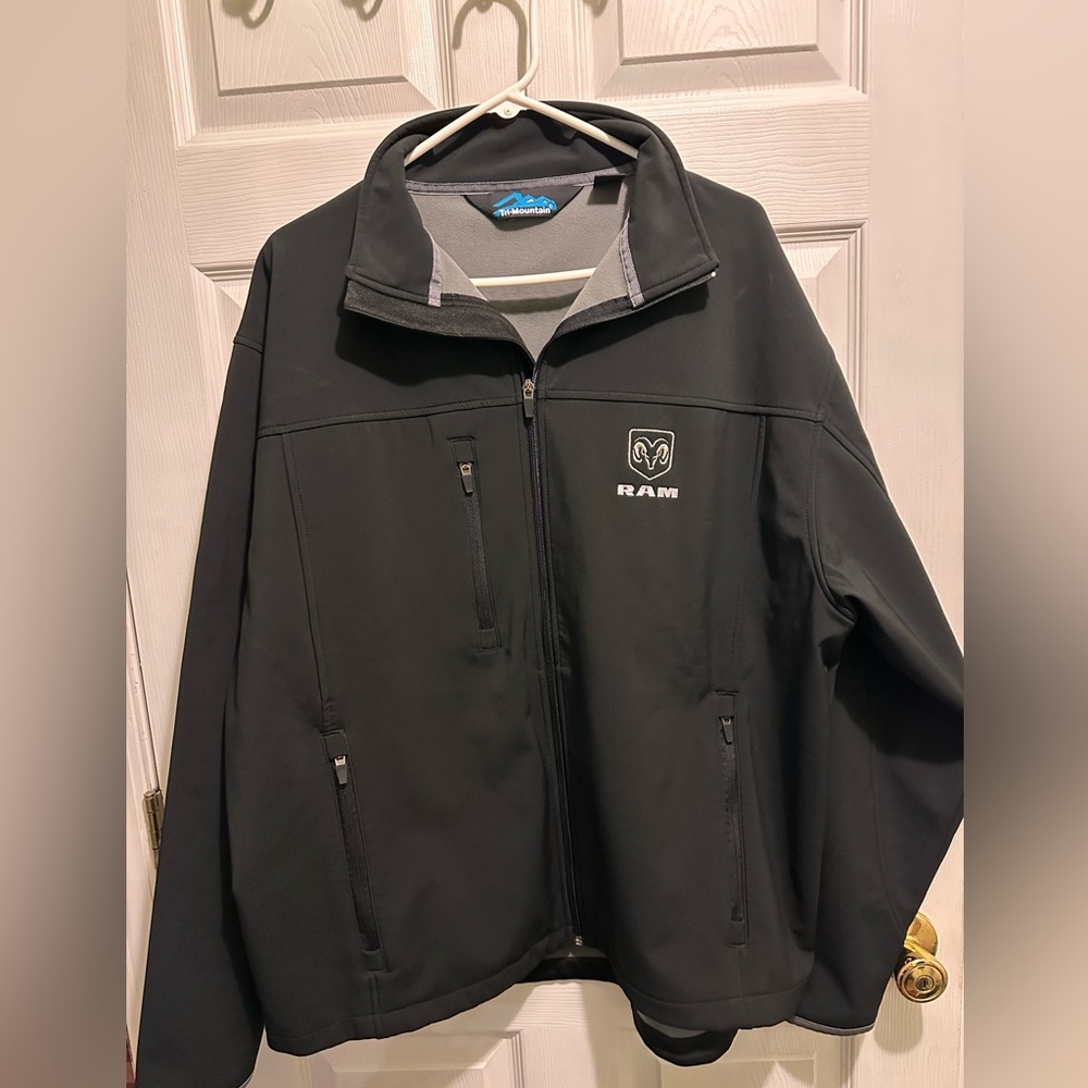 Black Softshell Jacket for Men, Ram Truck XL